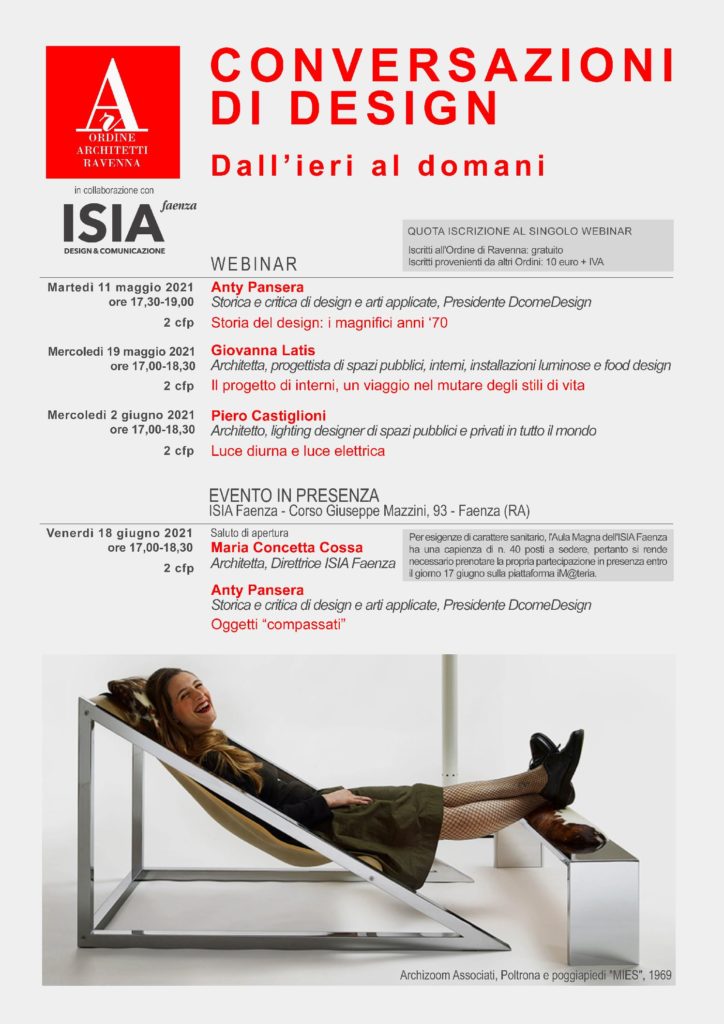 Conversazioni di Design. Dall’Ieri al Domani Announcement to students